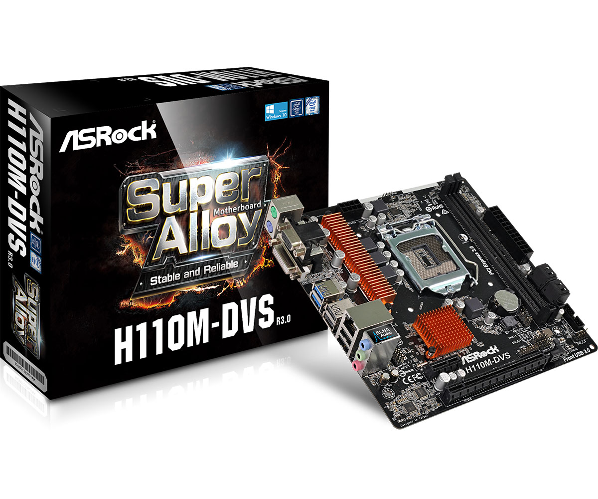 Asrock h110m dvs подключение